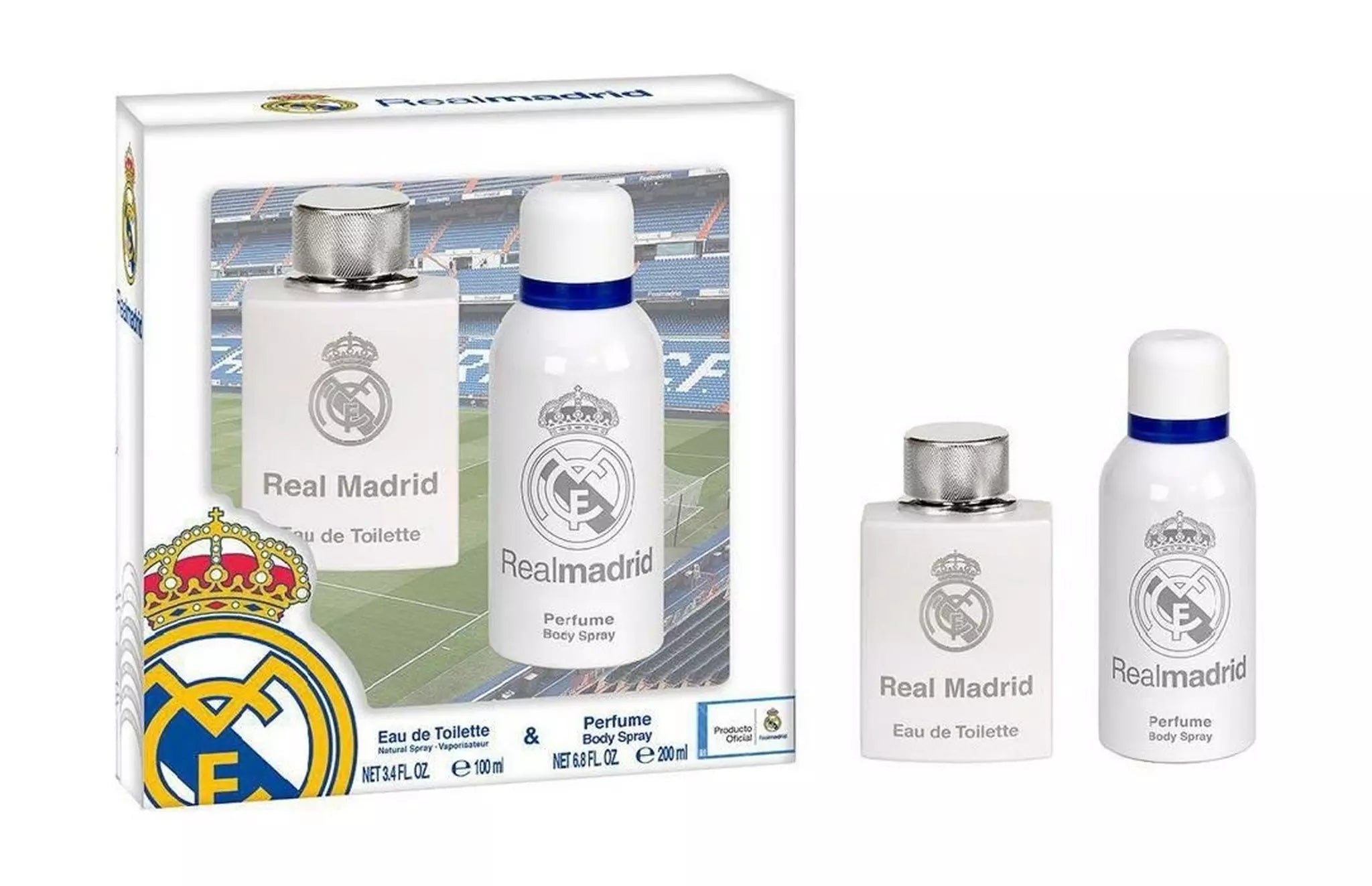 CARTUCHERA REAL MADRID / H 1.7 OZ + SPRAY 3.4 OZ