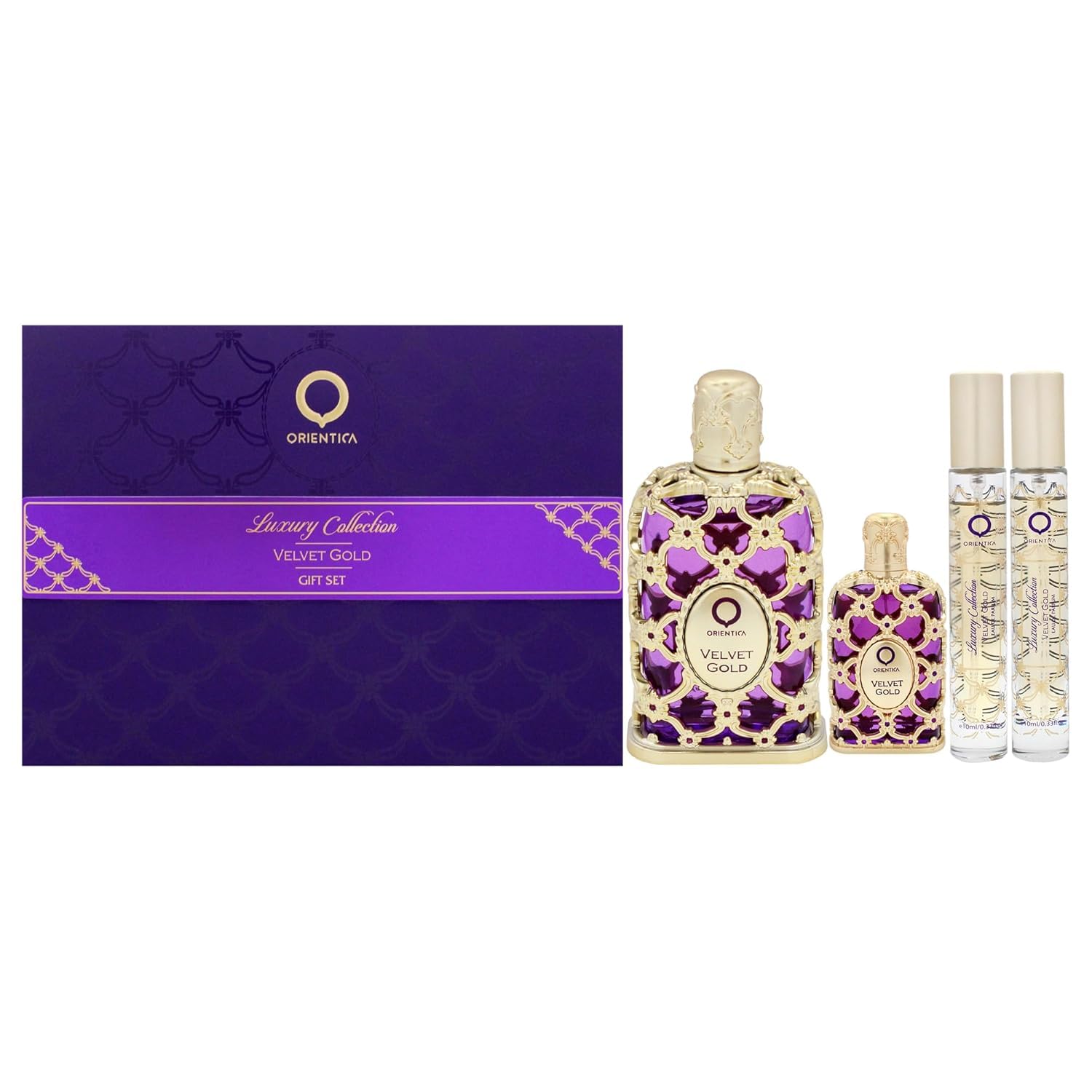Estuche Orientica Velvet Gold EDP 80 ml para Mujer (4 piezas)