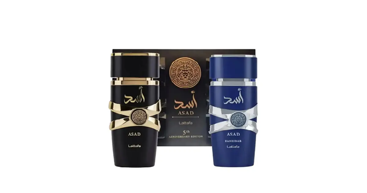 Estuche Lattafa Asad EDP 100 ml para Hombre (2 piezas)
