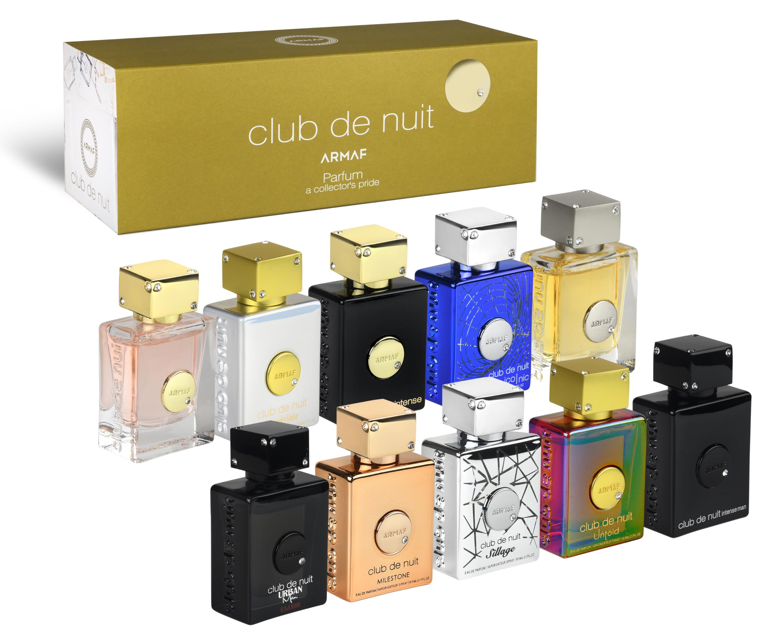 Estuche de Miniaturas Armaf Club de Nuit EDP Unisex (10 x 5 ml)