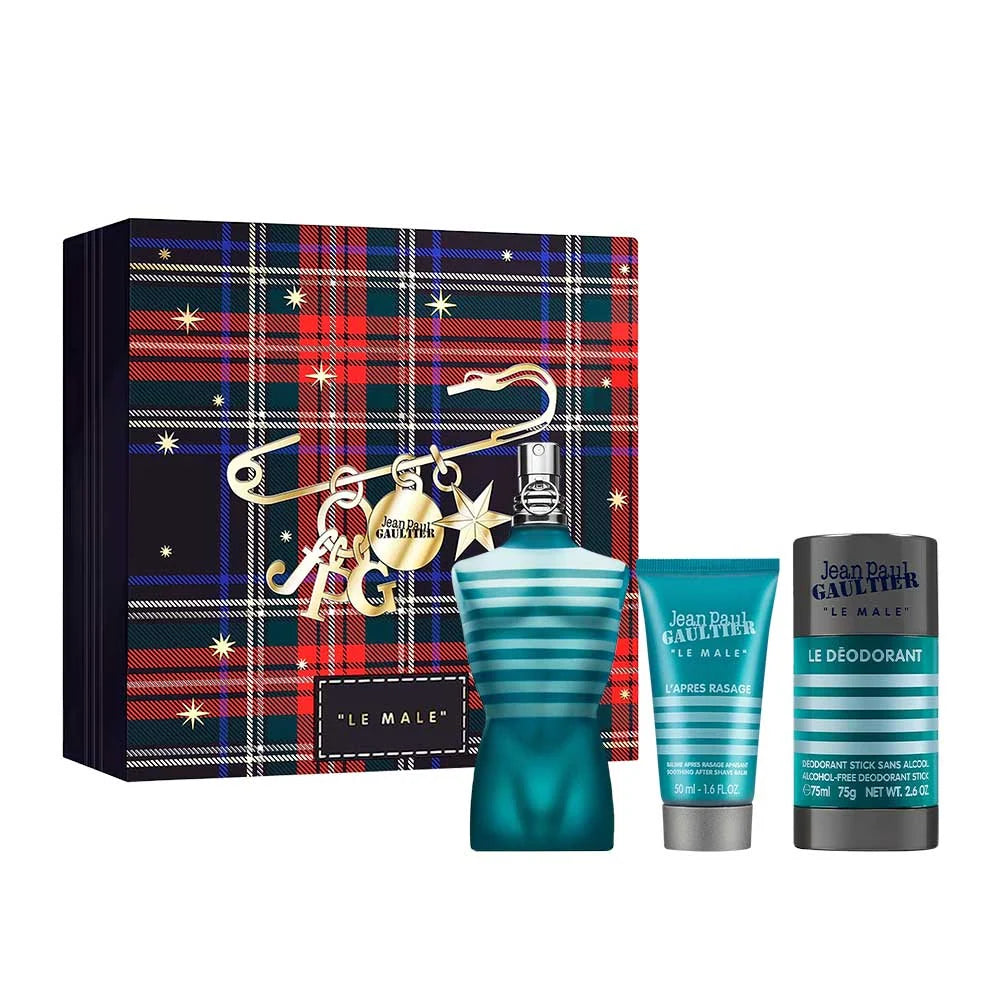 Estuche Jean Paul Gaultier Le Male EDT 125 ml para Hombre (3 piezas)