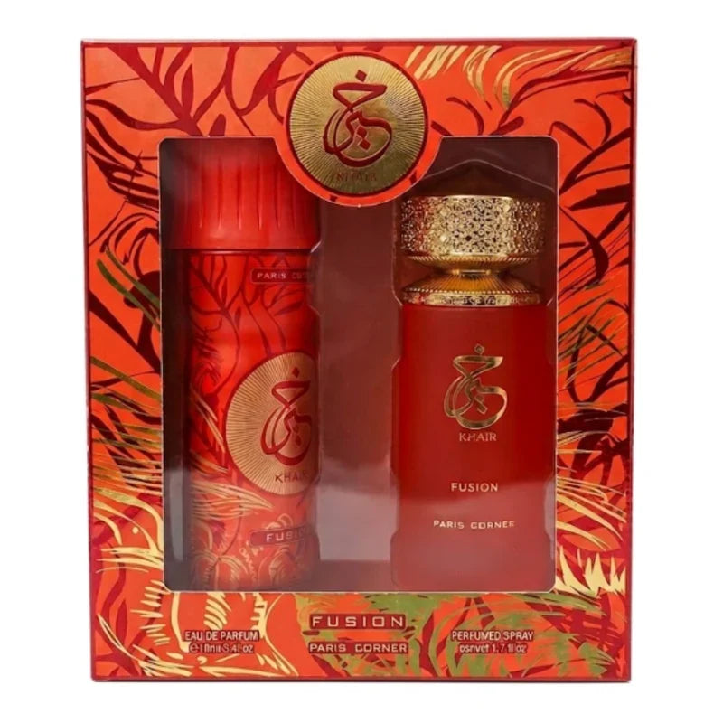 Estuche Paris Corner Khair Fusion EDP 100 ml Unisex (2 piezas)