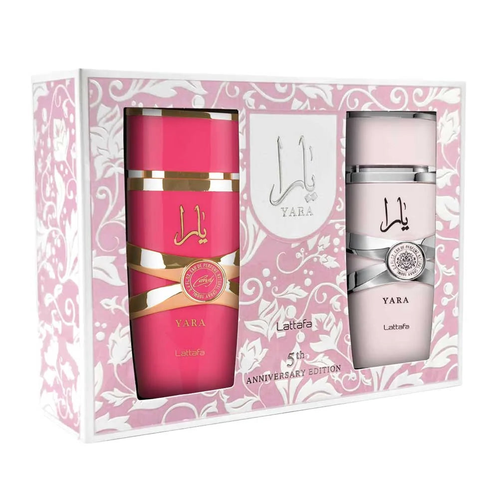 Estuche Lattafa Yara Candy EDP 100 ml para Mujer (2 piezas)
