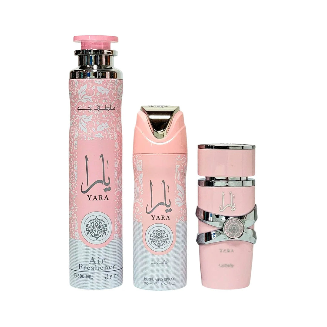 Estuche Lattafa Yara EDP 102 ml para Mujer (3 piezas)