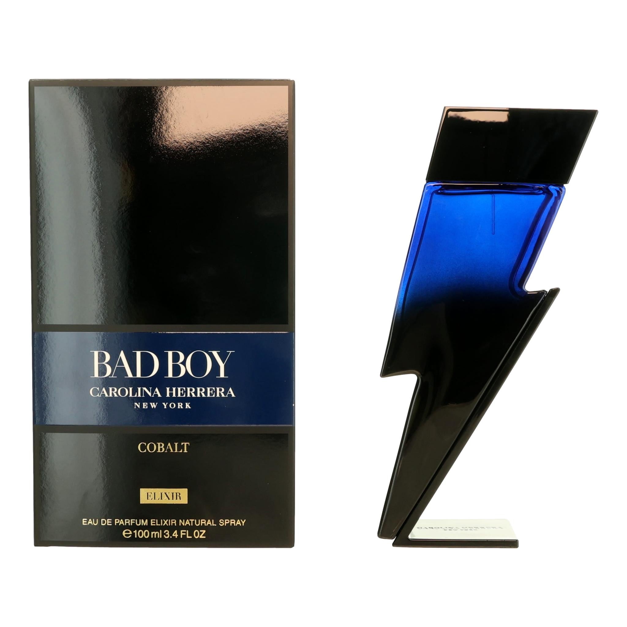 CAROLINA HERRERA BAD BOY COBALT ELIXIR EDP / H 3.4 OZ