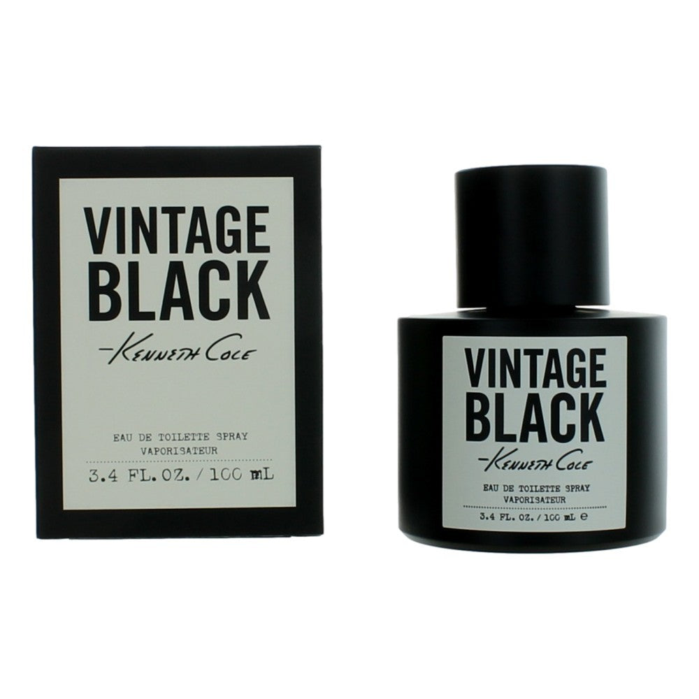 KENNETH COLE VINTAGE BLACK EDT / H 3.4 OZ