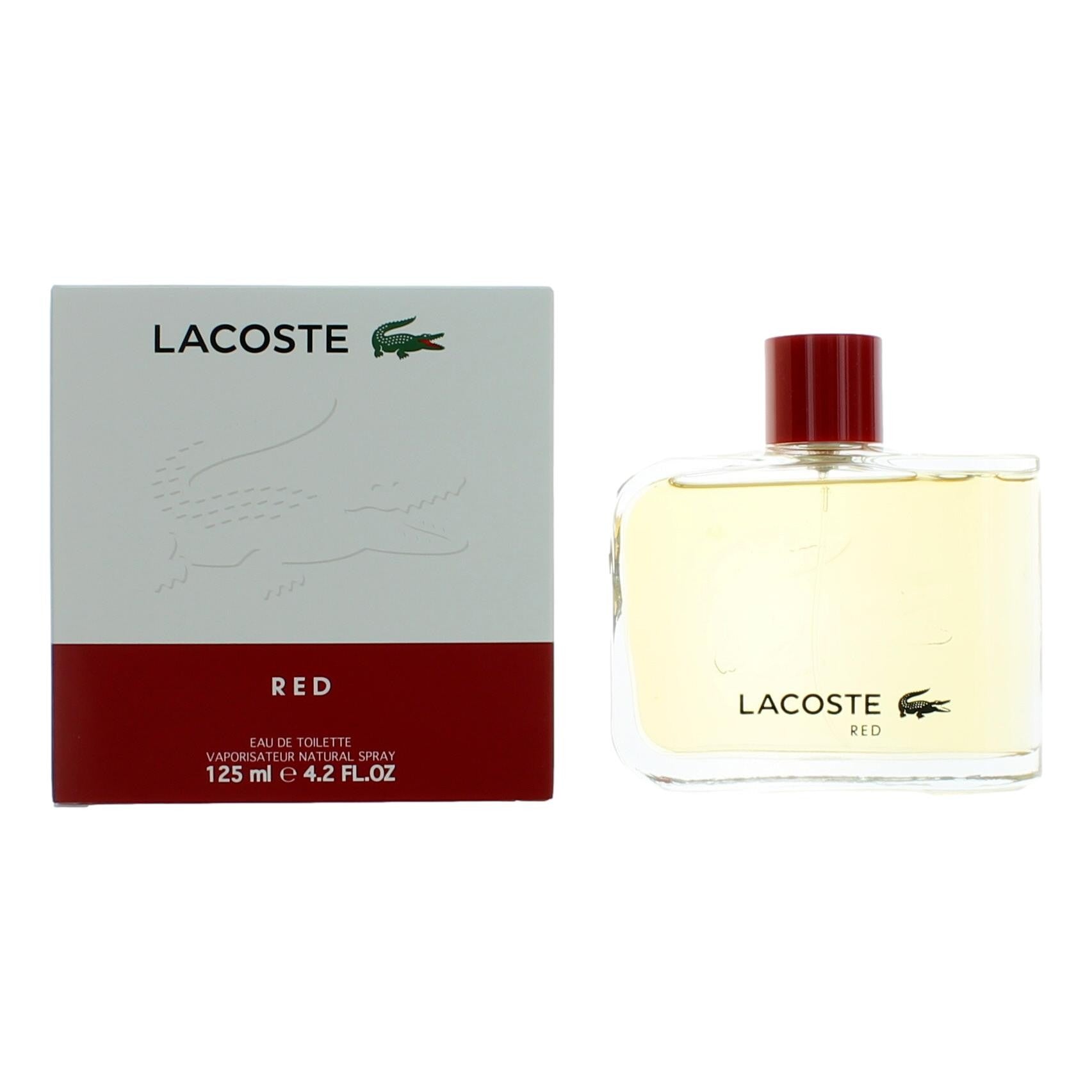 LACOSTE RED EDT / H  4.2 OZ