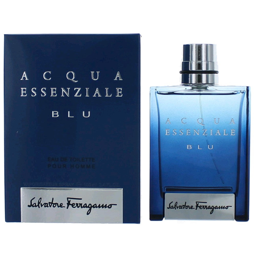 SALVATORE FERRAGAMO ACQUA ESSENZIALE BLU EDT / H 3.4 OZ