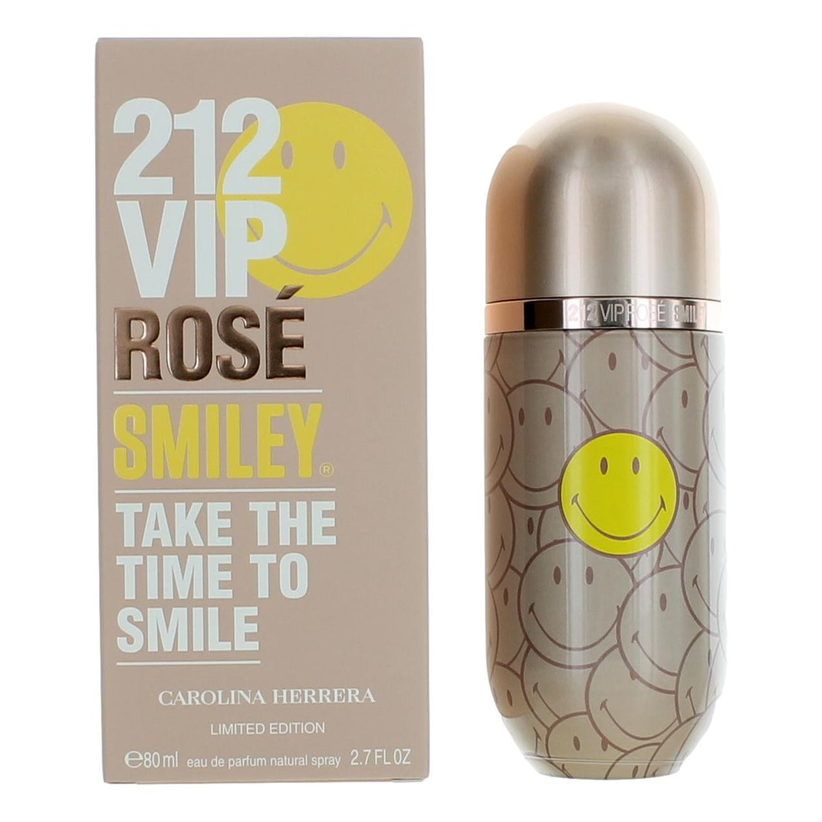 CAROLINA HERRERA 212 VIP ROSE SMILEY EDP / D 2.7 OZ