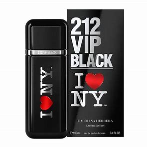 CAROLINA HERRERA 212 VIP BLACK I LOVE NY EDP / H 3.4 OZ
