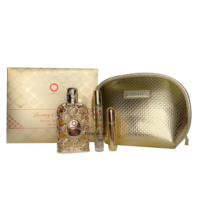 Estuche Orientica Royal Amber Bolso EDP Unisex (3 piezas)