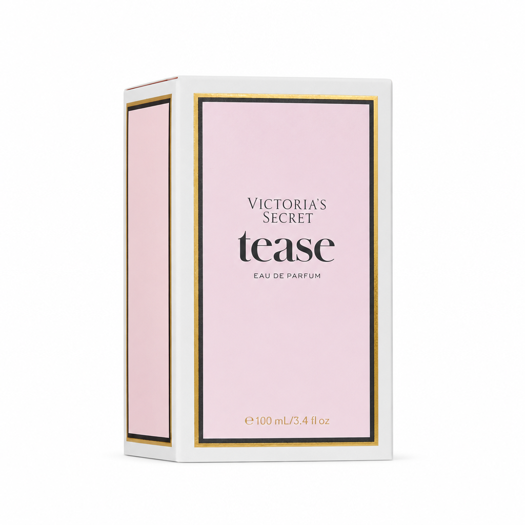 Caja de Victoria's Secret Tease clásico Eau de Parfum 100 ml sobre fondo blanco