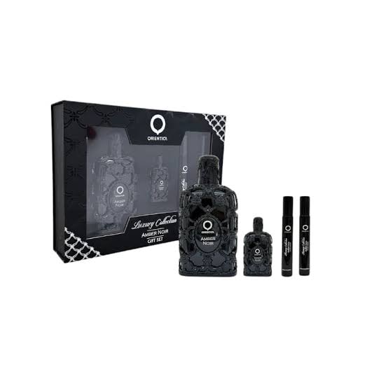 Estuche Orientica Amber Noir EDP 80 ml para Hombre (4 piezas)