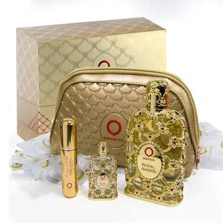 Estuche Orientica Royal Amber Bolso EDP Unisex (3 piezas)
