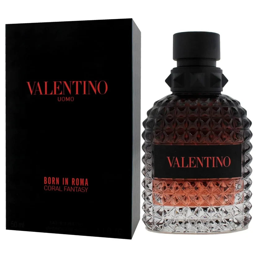 VALENTINO UOMO BORN IN ROMA CORAL FANTASY EDT / H 3.4 OZ