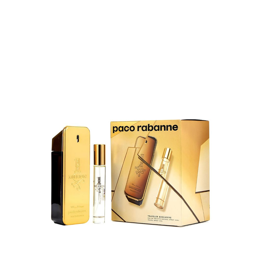 Estuche Paco Rabanne One Million Travel Exclusive EDT 100 ml para Hombre (2 piezas)