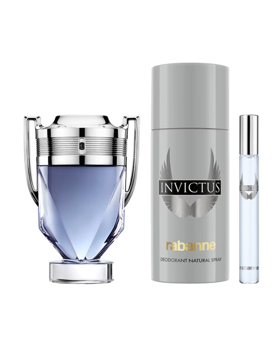 Estuche Paco Rabanne Invictus EDT 50 ml para Hombre (3 piezas)
