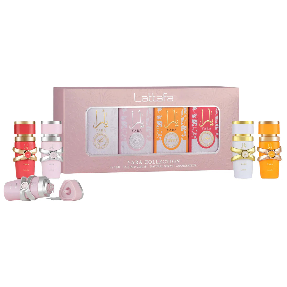 Estuche de Miniaturas Lattafa Yara EDP para Mujer (4 x 5 ml)