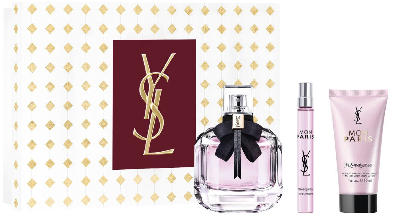 Estuche Yves Saint Laurent Mon Paris EDP 90 ml para Mujer (3 piezas)